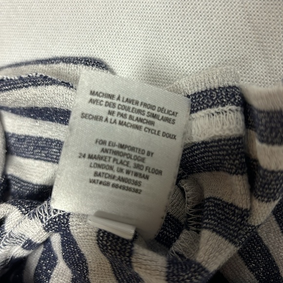 Michael Stars for Anthropologie stripped 3qtr sleeve tee - size M/L - Picture 7 of 8